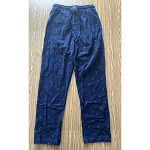 Polo Ralph Lauren Lounge Pants Men's Small Sleepwear All Over Print Pony Blue